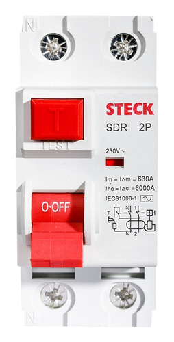 Interruptor Diferencial 2x25a 30ma Sdr22530 Steck