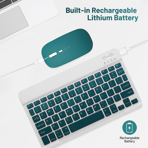 Kit Teclado + Mouse Para iPad Tablet Celular Pc Bluetooth