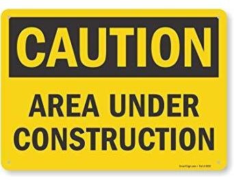  Precaución - Área En Construcción  Sign Por Smartsign | 10 