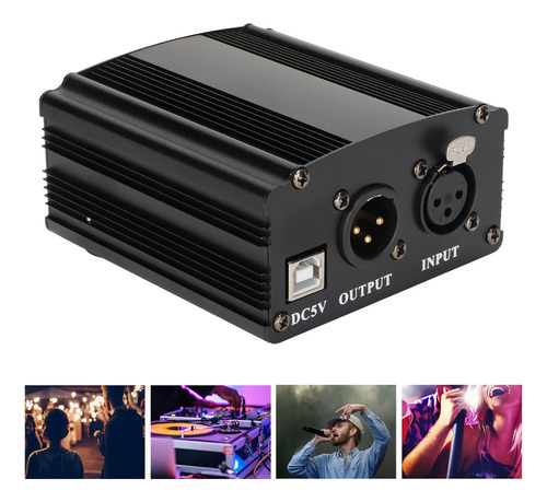 Phantom Power Usb Fonte 5 V Fonte 48 V Cable XLR P/ Micrófono - Waver