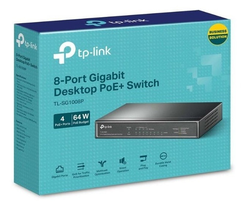 Switch  8 Puertos Giga 4p Poe Tl Sg1008p Tp-link En Palermo