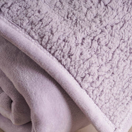 Manta Con Chiporro Sherpa Arredo Reversible Colores Cl