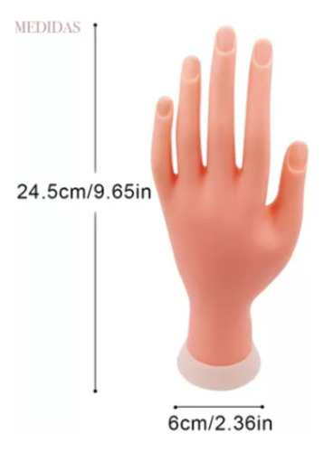 Mano Silicon De Practica Para Diversas Tecnicas Arte En Uñas