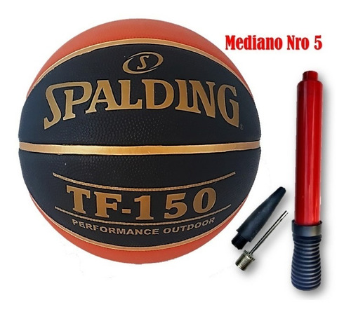 Pelota De Basquet Nba Tf 150 Perform Black Spalding N7 N5