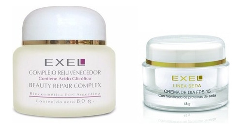 Kit Anti Age Facial Exel Crema Seda + Complejo Rejuvenecedor