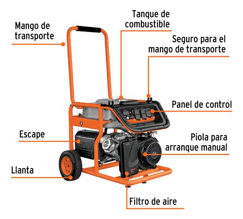 Generador Portátil 4.5 Kw Motor A Gasolina Truper 15343