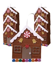 Comprar Mini Piñatas Navideñas Casa De Jengibre (17cm) 6 Piezas