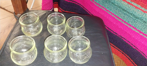 6 Antiguas Ventosas Usadas De Campo De Vidrio Grueso (Usado)