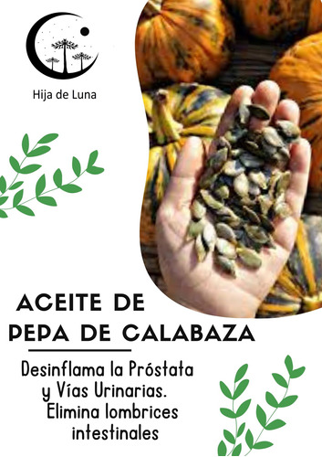 Aceite De Pepa De Calabaza /desinflama Próstata/parásitos