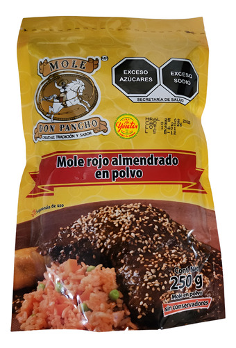 Bolsa De Mole Rojo Almendrado En Polvo Don Pancho
