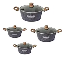 Comprar Ollas Romania De 8 Piezas De Ultra Granito Super Duradera
