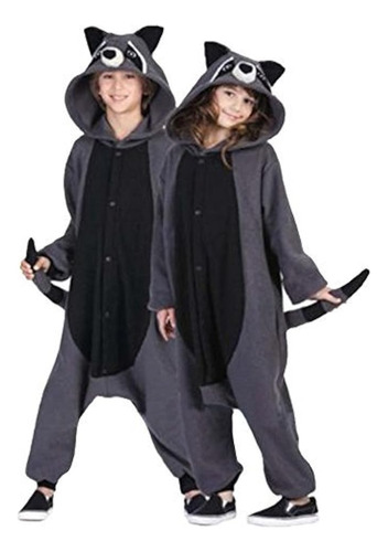 Pijamas Mapache Gris Unisex Disfraz Cosplay Para Adultos