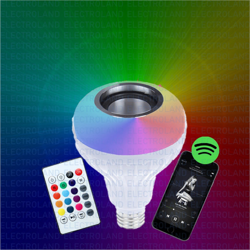 Lampara Led Rgb 220v Parlante Bluetooth Colores Foco Oferta!