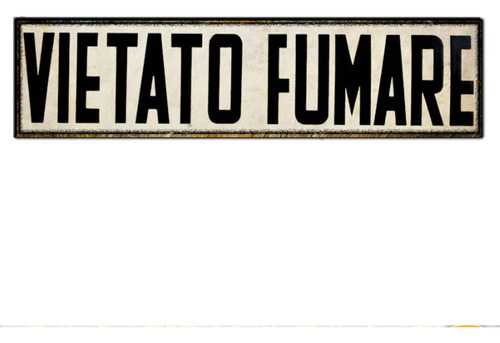 #33 - Cartel Decorativo Vintage - Prohibido Fumar No Chapa