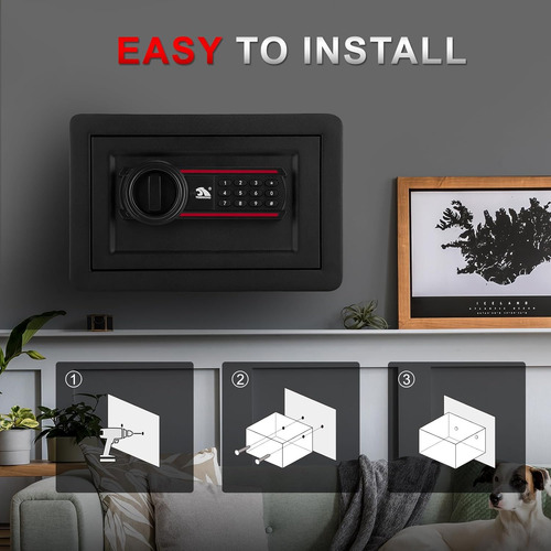 Caja De Seguridad Con Teclado Digital, Cerradura De Combinac