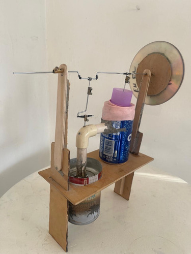 Motor Stirling De Latas, Funcional, Didáctico, Casero (Usado)