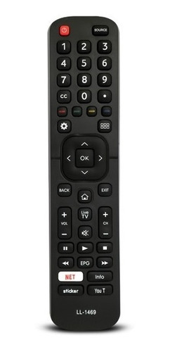 Imagen 3 de 7 de Control Remoto En2h27 Para Smart Tv Bgh Noblex Sanyo Jvc Ilo