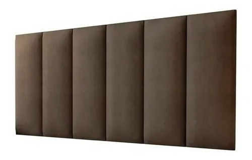 Cabeceira Painel Modulada Cama Box Queen 8 Placas Decorativa Cor Suede Marrom