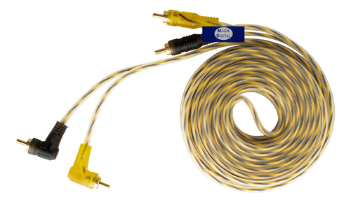 Cable De Rca A Rca Libre De Oxig Audiobahn. 9 Mts Arca900f Color Amrillo