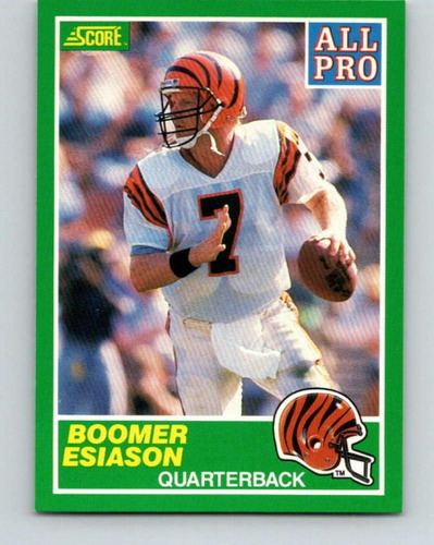 1989 Score Football 298 Boomer Esiason Cincinnati Bengals Ap