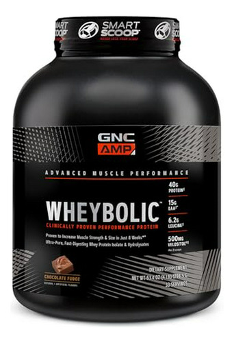 Proteína De Suero Gnc Amp Wheybolic | Chocolate Fudge