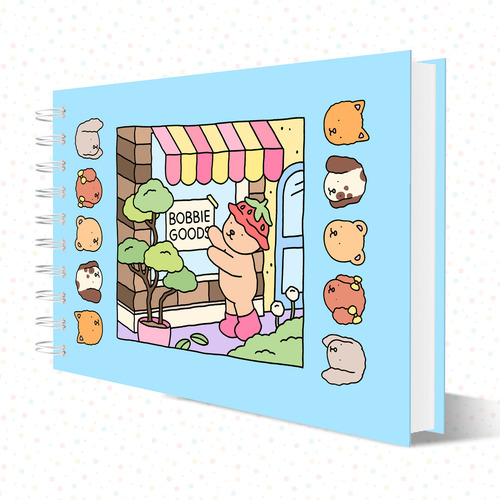 Livro Colorir Bobbie Goods Ursinho 50 Folhas Com 50 Desenho Azul-celeste