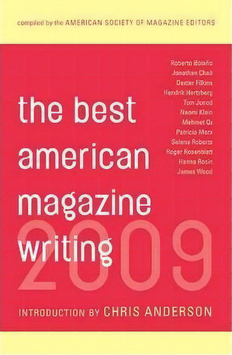 The Best American Magazine Writing 2009, De Chris Anderson. Editorial Columbia University Press, Tapa Blanda En Inglés