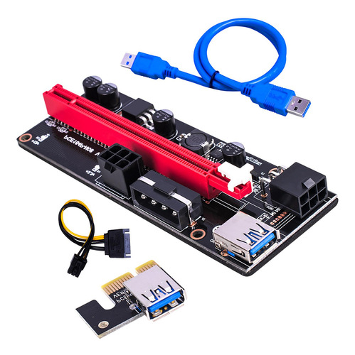 Pci-e Ver009s 1x A 16x Tarjeta De Adaptador De Azul