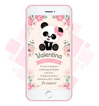 Comprar Invitación Virtual Digital Imagen - Osita Panda