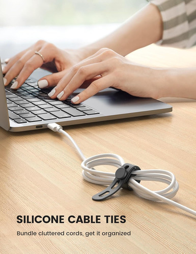 Bridas De Silicona Para Cables Reutilizables Paquete 10