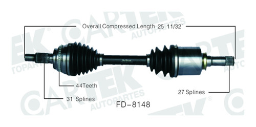 Flecha Delantera Izquierda Lincoln Mkx 2011 Completa Ck