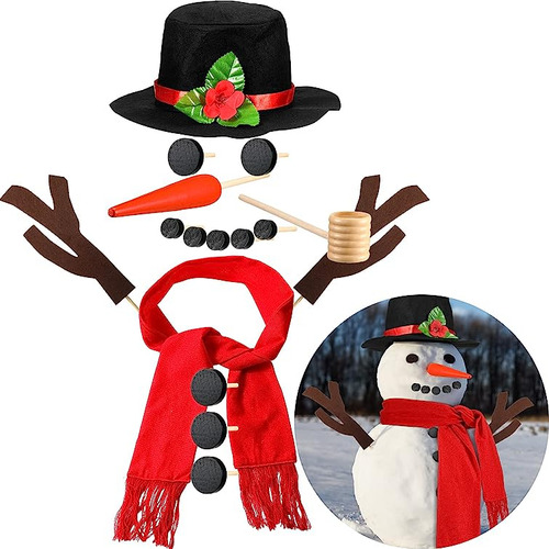 Juego 16 Piezas Muñeco Nieve Navidad Lindo Kit Decorativo Mu