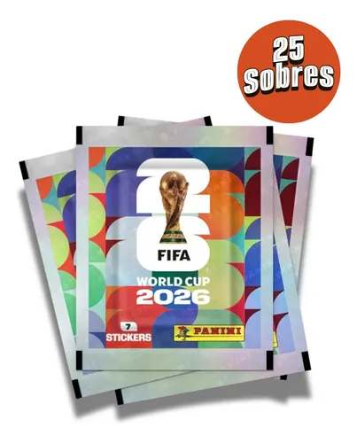 Figuritas Mundial 2026 Sobres Oficial Panini Pack X25