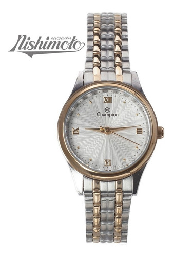 Relógio Champion Feminino Misto + Colar Brinco Prova D'agua