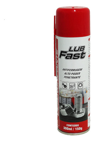 Óleo Desengripante Lubfast Spray Anti Ferrugem 300ml