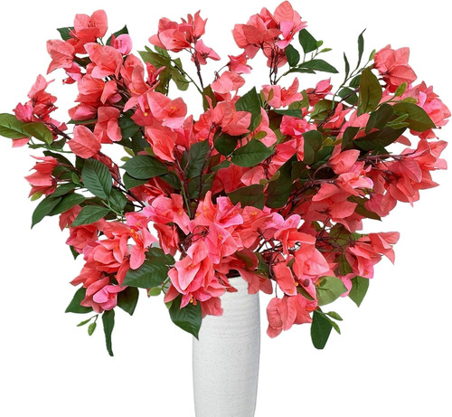 Paquete De 8 Tallos De Flores Artificiales Ramas De Buganvil