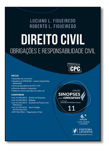 Direito Civil: Obrigações e Responsabilidade Civil - Vol.1, de Luciano L. Figueiredo. Editora JUSPODIVM, capa mole em português