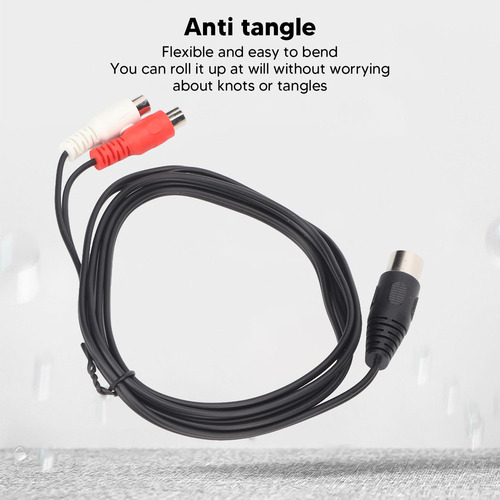 Nuevo Cable Adaptador De 8 Pines Din Machos A 2 Rca Hembra