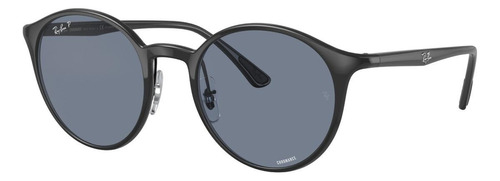 Óculos de sol polarizados Ray-Ban RB4336 Chromance Standard armação de náilon cor polished shiny black, lente blue chromance, haste polished shiny black de náilon - RB4336CH