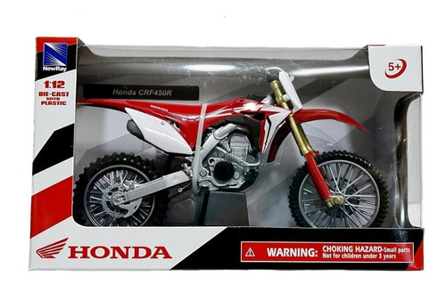Honda Crf450r Motocross Escala 1/12 New Ray Color Rojo
