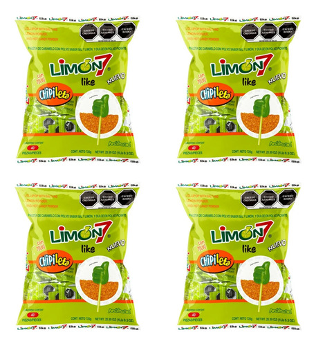 Paleta Limón7 Chipileta Sal Y Limón 40 Pzas - 4 Pzas