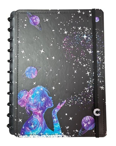 Cuaderno Inteligente Original 80 Hojas Negro Estrellas Febo