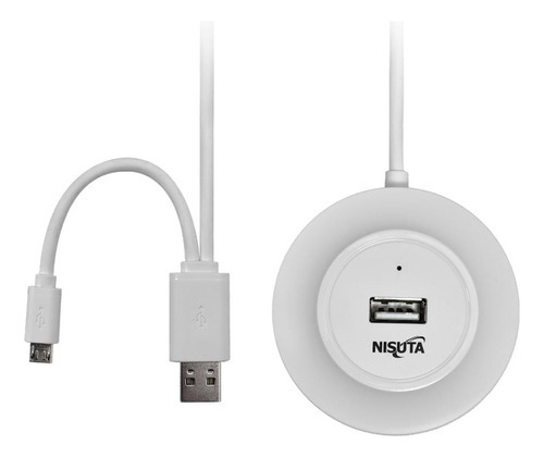 Hub Nisuta Usb 2.0 De 4 Puertos Con Funcion Otg