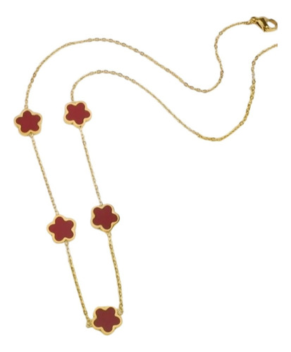 Set Collar, Aretes Y Pulsera Flor + Caja De Regalo