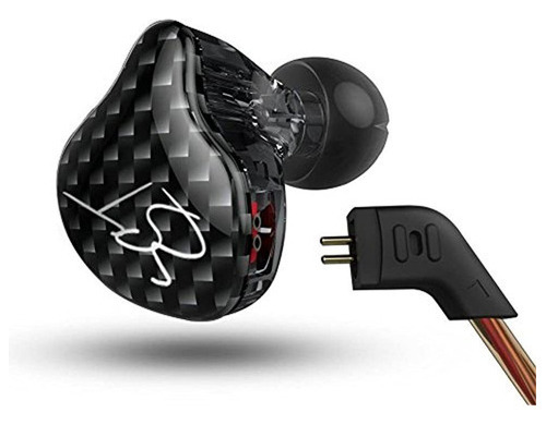 Auriculares In Ear Kz Zst Hibrido Sin Mic Profesionales Color Black zst no mic