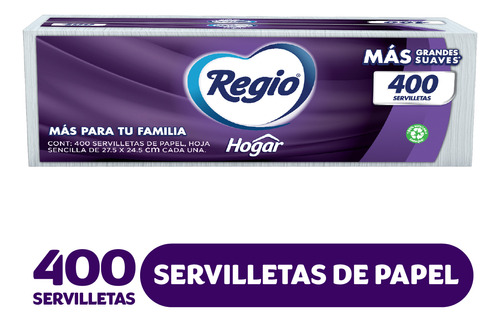 Servilletas Regio hogar 400 unidades