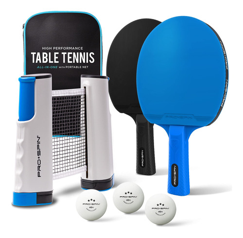 Pro-spin - Juego De Ping Pong Portatil Todo En Uno Con Palas