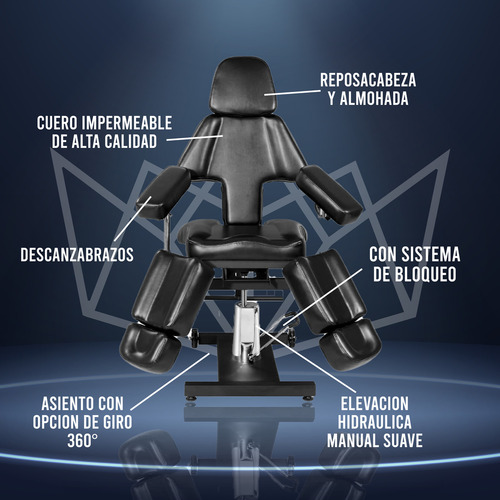 Silla Profesional De Tatuaje Básica Soulflower Alta Calidad