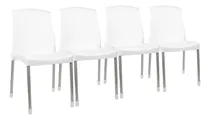Comprar Silla Plástica X 4 Apilables Reforzadas Galana Malba Quality