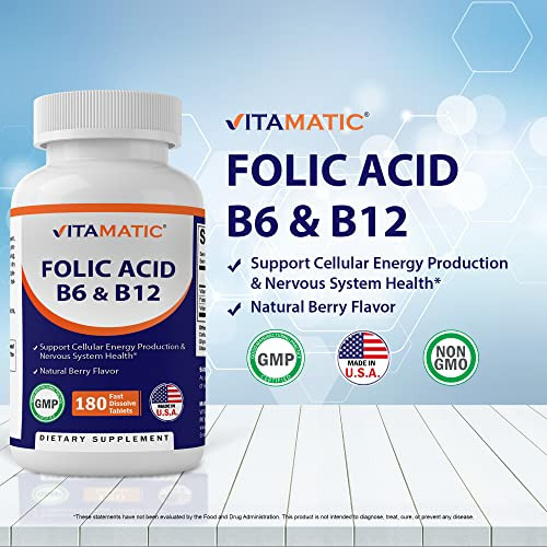 Ácido Fólico Vitamático B12 B6 - Salud Del Corazón, Hfd9k